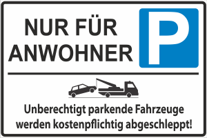 Parkplatzkennzeichnung Aufkleber